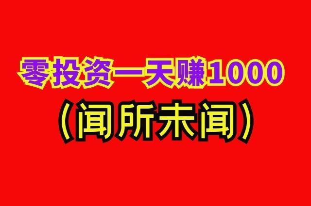 0投资一天赚80