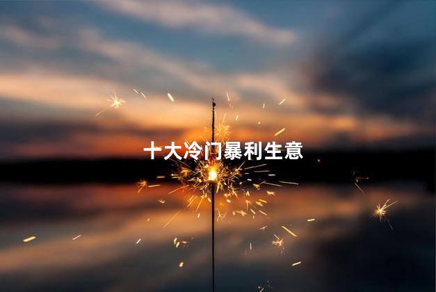 十大冷门暴利生意