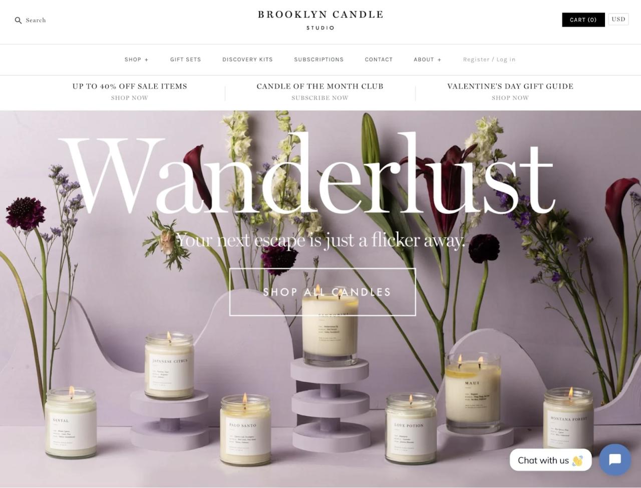 Brooklyn Candle Studio（布鲁克林蜡烛工作室）是Shopify上的一家商店，他们的业务起步于Etsy。