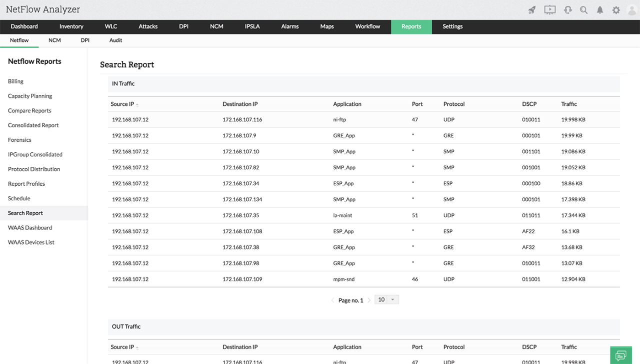 Cisco ASA监控软件 - ManageEngine NetFlow Analyzer