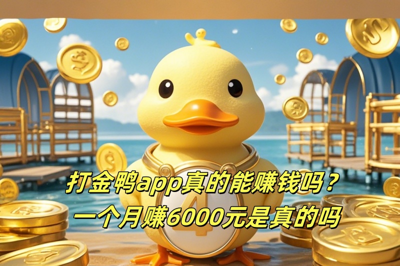 打金鸭app真的能赚钱吗？一个月赚6000元是真的吗？