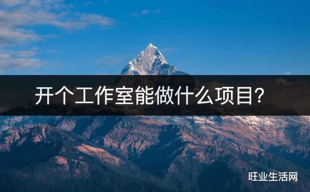 开个工作室能做什么项目？