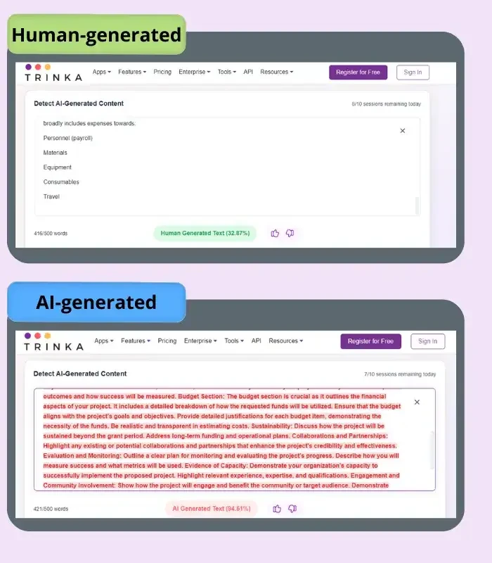 ai生成内容检测工具
