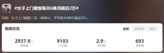 上门做饭月薪近2万