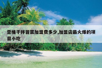 壹桶干拌冒菜加盟费多少,加盟店最火爆的项目小吃