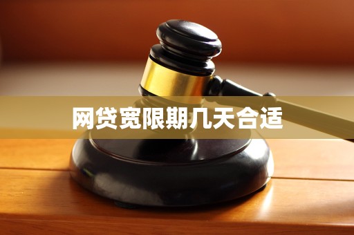 网贷宽限期几天合适