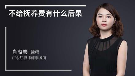 不给抚养费有什么后果