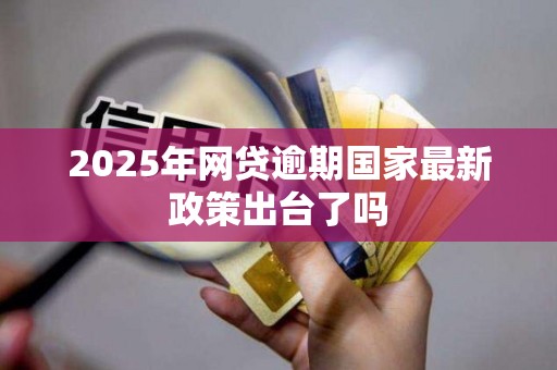 2025年网贷逾期国家最新政策出台了吗 2025年网贷逾期国家最新政策出台了吗