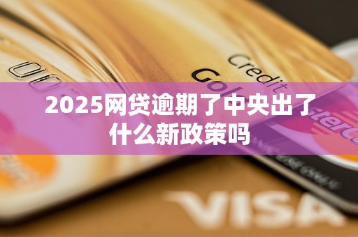 2025网贷逾期了中央出了什么新政策吗