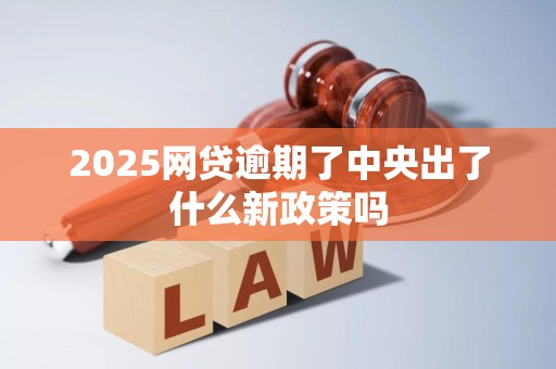 2025网贷逾期了中央出了什么新政策吗